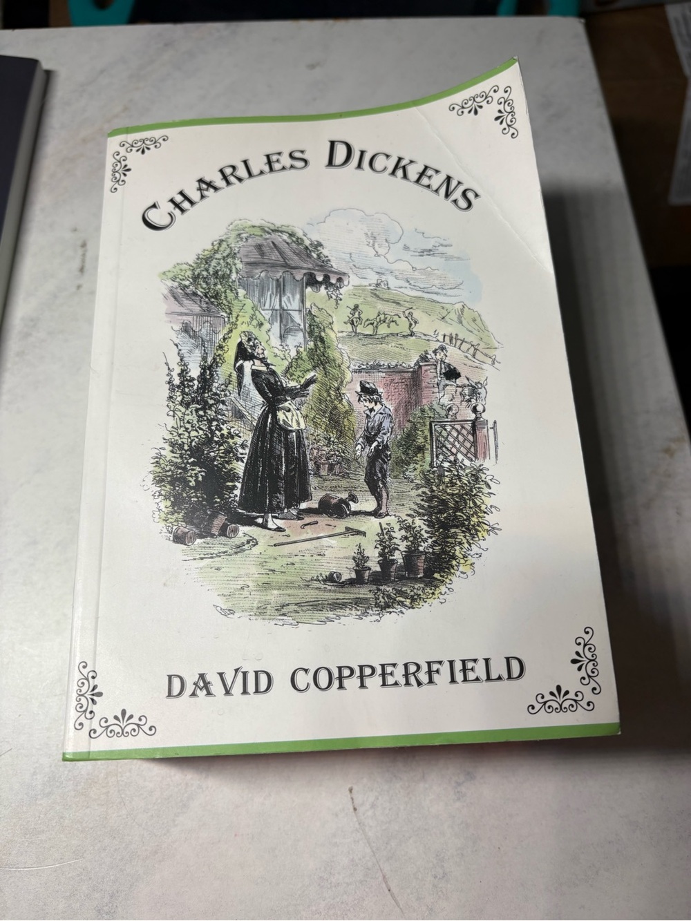 Charles Dickens David Copperfield Paperback - White with Green Accents